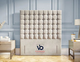 Stylish Cubex Upholstered Floor Standing Headboard Vizbeds